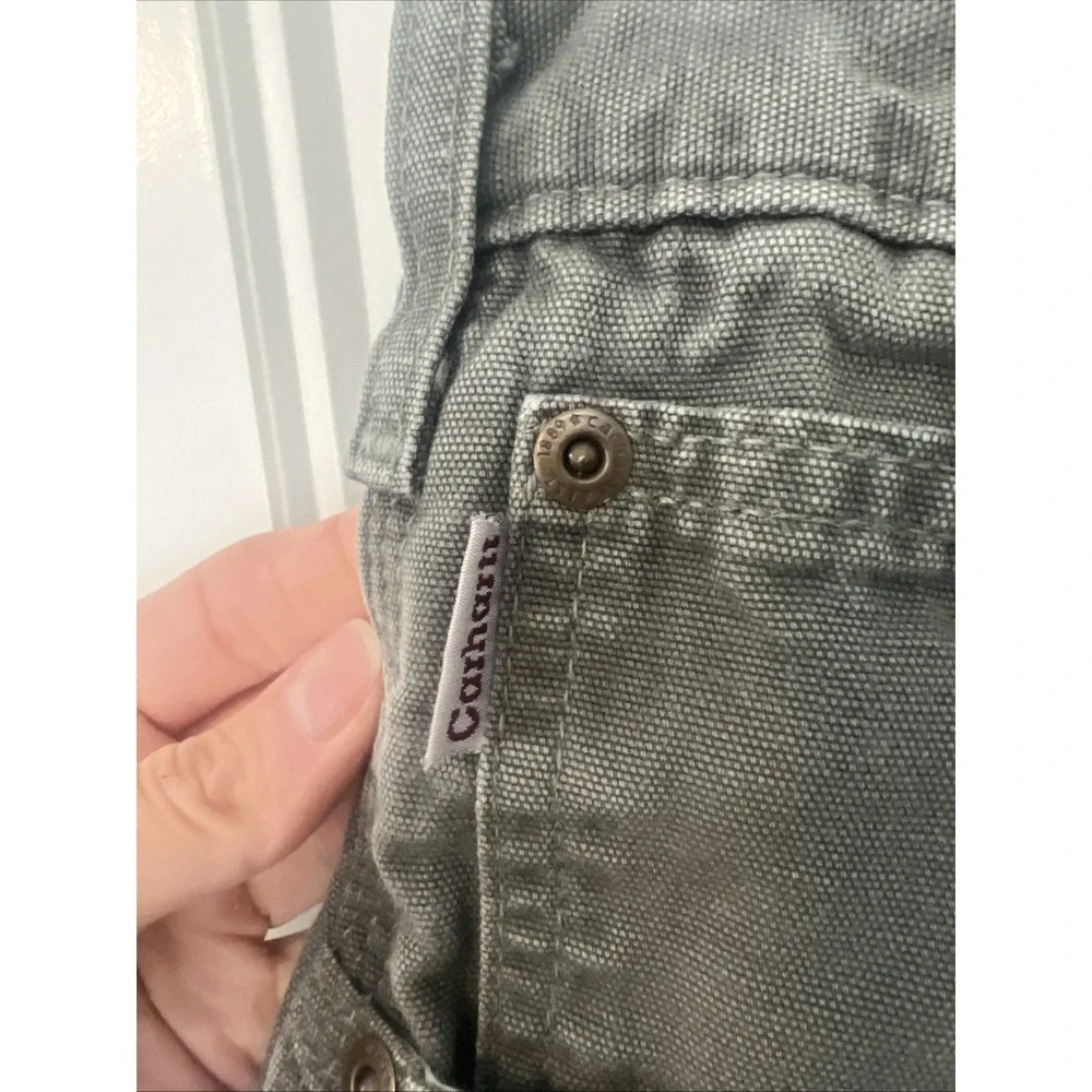 Carhartt Loose Original Fit Canvas Carpenter Utility Pants Gray 34x36 - Picture 3 of 8